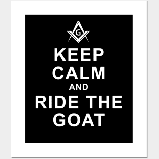 Keep Calm and Ride the Goat Masonic Freemason Posters and Art